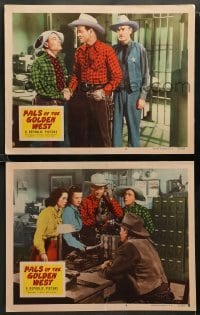 1w924 PALS OF THE GOLDEN WEST 2 LCs '51 great images of Roy Rogers, pretty Dale Evans & Estelita!