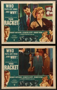 1w935 RACKET 2 LCs '51 Robert Mitchum and sexy Lizabeth Scott!