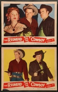 1w940 REDHEAD & THE COWBOY 2 LCs '51 Glenn Ford & sexy Rhonda Fleming, with Edmond O'Brien!