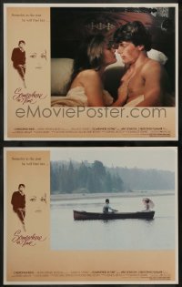 1w957 SOMEWHERE IN TIME 2 LCs '80 Christopher Reeve & Jane Seymour in bed and on lake in boat!