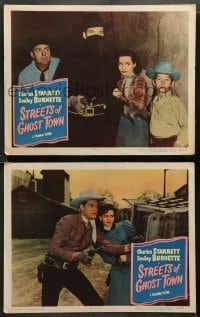 1w962 STREETS OF GHOST TOWN 2 LCs '50 Charles Starrett as The Durango Kid & Smiley Burnette!