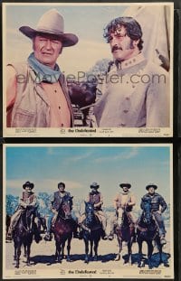 1w976 UNDEFEATED 2 LCs '69 images of John Wayne, Rock Hudson, cast on horses!