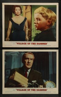 1w980 VILLAGE OF THE DAMNED 2 LCs '60 science-fiction's strangest story of the weird child-demons!