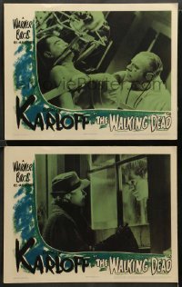 1w984 WALKING DEAD 2 LCs R44 Boris Karloff, Churchill, Cortez, directed by Michael Curtiz!