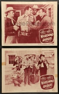 1w989 WHIRLWIND RAIDERS 2 LCs '48 Charles Starrett as The Durango Kid & Smiley Burnette!