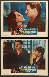 1w990 WICKED CITY 2 LCs '50 great images of sexy Maria Montez & Jean-Pierre Aumont!