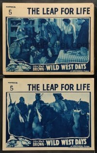 1w992 WILD WEST DAYS 2 chapter 5 LCs '37 Johnny Mack Brown, Universal cowboy western serial!