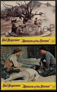 1w677 RETURN OF THE SEVEN 4 color 11x14 stills '66 Brynner reprises his role as master gunfighter!