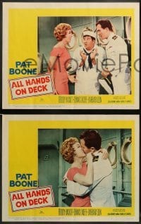 1w030 ALL HANDS ON DECK 8 LCs '61 Navy Captain Pat Boone, sexy Barbara Eden, Dennis O'Keefe
