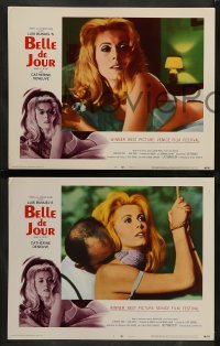 1w715 BELLE DE JOUR 3 LCs '68 Luis Bunuel, sexy Catherine Deneuve, Pierre Clementi!