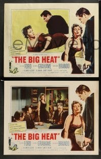 1w489 BIG HEAT 7 LCs '53 close up of Glenn Ford & sexy Gloria Grahame, Fritz Lang noir!
