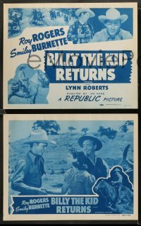 1w626 BILLY THE KID RETURNS 4 LCs R48 Roy Rogers, Trigger, Smiley Burnette!