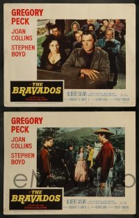 1w580 BRAVADOS 5 LCs '58 images of cowboy Gregory Peck & sexy Joan Collins, Lee Van Cleef!