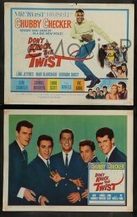 1w126 DON'T KNOCK THE TWIST 8 LCs '62 great images of dancing Chubby Checker, rock & roll!
