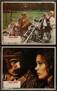 1w129 EASY RIDER 8 LCs '69 Peter Fonda, Nicholson, Black, biker classic directed by Dennis Hopper!