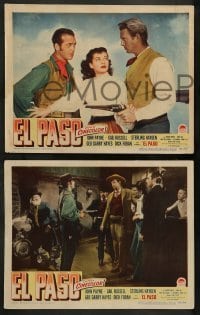 1w733 EL PASO 3 LCs '49 great images of John Payne & Gail Russell, Gabby Hayes!