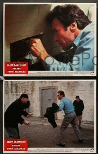 1w504 ESCAPE FROM ALCATRAZ 7 LCs '79 Clint Eastwood in famous prison, directed by Don Siegel!