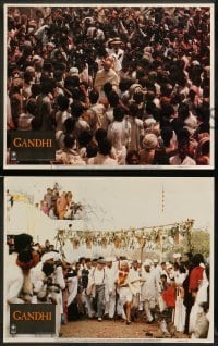 1w164 GANDHI 8 LCs '82 Ben Kingsley as The Mahatma, directed by Richard Attenborough!