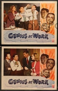 1w643 GENIUS AT WORK 4 LCs '46 Wally Brown & Alan Carney are nutty sleuths, w/Anne Jeffreys!