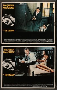 1w168 GETAWAY 8 LCs '72 great images of Steve McQueen, Ali McGraw, directed by Sam Peckinpah!