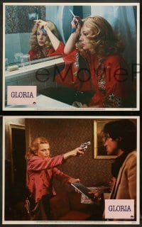 1w171 GLORIA 8 LCs '80 John Cassavetes directed, cool images of Gena Rowlands!