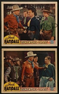 1w742 GUNSMOKE TRAIL 3 LCs '38 Jack Randall, Al 'Fuzzy' St. John, Sam Newfield cowboy western!