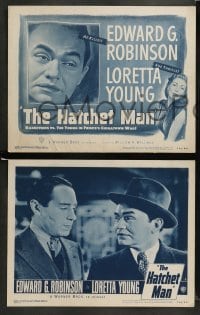 1w185 HATCHET MAN 8 LCs R49 Edward G. Robinson, Loretta Young, racketeers vs the Tongs in Chinatown