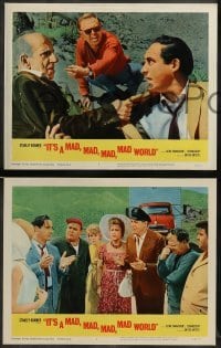 1w216 IT'S A MAD, MAD, MAD, MAD WORLD 8 LCs '64 Mickey Rooney, Spencer Tracy, many top stars!