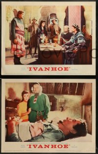 1w217 IVANHOE 8 LCs R62 pretty Elizabeth Taylor & Robert Taylor in the title role!