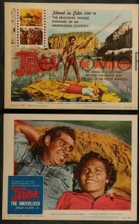 1w219 JEDDA THE UNCIVILIZED 8 LCs '56 great images of Australian Aborigines in the Outback!
