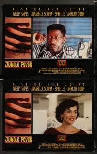 1w228 JUNGLE FEVER 8 LCs '90 Spike Lee, Wesley Snipes, Annabella Sciorra, interracial romance!