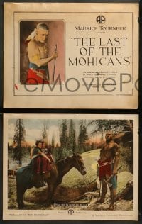 1w001 LAST OF THE MOHICANS 8 LCs '20 Native American Wallace Beery, James Fenimore Cooper, rare!