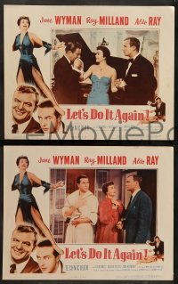 1w245 LET'S DO IT AGAIN 8 LCs '53 great images of Ray Milland, sexy go go girl Jane Wyman!