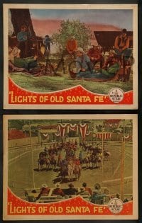 1w755 LIGHTS OF OLD SANTA FE 3 LCs '44 Roy Rogers, Gabby Hayes, pretty Dale Evans, Trigger!