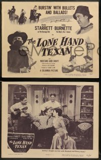 1w252 LONE HAND TEXAN 8 LCs '47 Charles Starrett as The Durango Kid, Smiley Burnette!