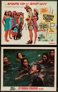 1w260 LT. ROBIN CRUSOE, U.S.N. 8 LCs '66 Disney, castaway Dick Van Dyke with sexy Nancy Kwan!