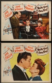 1w757 MAKE YOUR OWN BED 3 LCs '44 Jack Carson, sexy maid Jane Wyman & Irene Manning!
