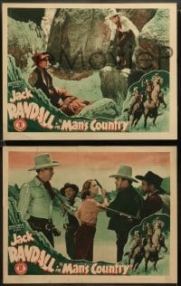 1w664 MAN'S COUNTRY 4 LCs '38 great images of cowboy Jack Randall and pretty Marjorie Reynolds!