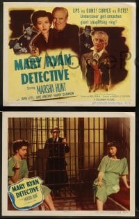 1w268 MARY RYAN, DETECTIVE 8 LCs '50 undercover girl Marsha Hunt smashes giant shoplifting ring!