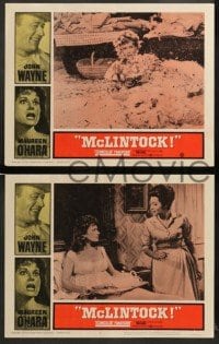 1w548 McLINTOCK 6 LCs '63 great western images of John Wayne, Maureen O'Hara, Yvonne De Carlo!