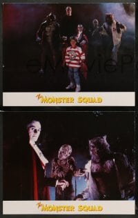 1w285 MONSTER SQUAD 8 int'l LCs '87 directed by Fred Dekker, with images of classic horror monsters