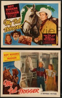 1w298 MY PAL TRIGGER 8 LCs '46 Roy Rogers & his beloved horse, Dale Evans, Gabby Hayes!