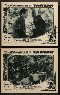 1w765 NEW ADVENTURES OF TARZAN 3 chapter 12 LCs '35 Bruce Bennett jungle serial, Operator No. 17!