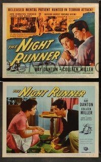 1w306 NIGHT RUNNER 8 LCs '57 released mental patient Ray Danton romances pretty Colleen Miller!