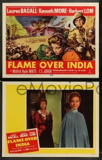 1w308 NORTH WEST FRONTIER 8 LCs '60 Lauren Bacall, Kenneth More, Flame Over India!