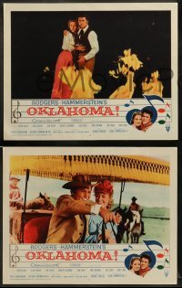 1w311 OKLAHOMA 8 LCs '56 Rodgers & Hammerstein musical, great dancing image, RKO!