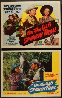1w313 ON THE OLD SPANISH TRAIL 8 LCs '47 Roy Rogers & Trigger, Tito Guizar, Devine, Jane Frazee!