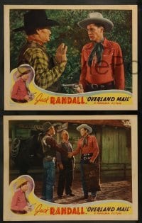 1w767 OVERLAND MAIL 3 LCs '39 great images of western cowboy Jack Randall!