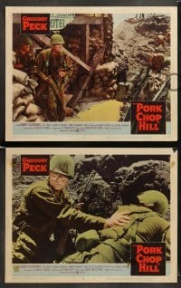 1w554 PORK CHOP HILL 6 LCs '59 Lewis Milestone directed, Gregory Peck, Woody Strode & soldiers!
