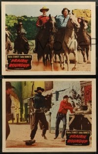 1w672 PRAIRIE ROUNDUP 4 LCs '51 Charles Starrett & Burnette outshooting big-time robber barons